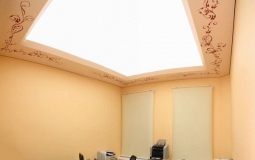 Светопрозрачный натяжной потолок в офис